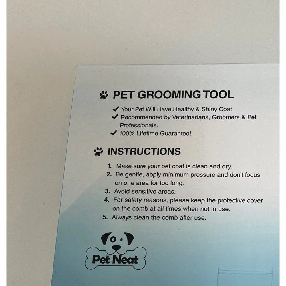 Pet Neat‎ Grooming Tool Undercoat Rake Deshedding Dematting Brush for Dogs Cats